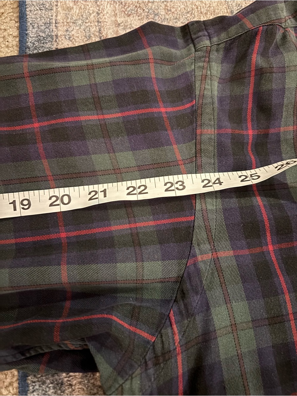 Ralph Lauren Dark Green and Purple Plaid Button-Down Shirt - Picture 5 of 9